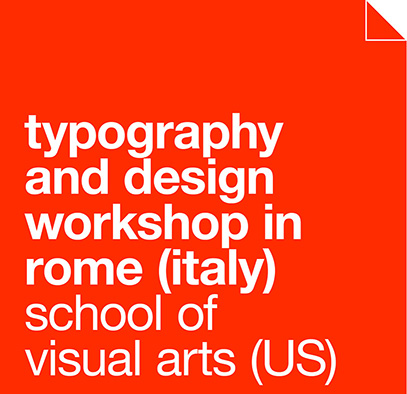 SVA: typography workshop in Rome (Italy)