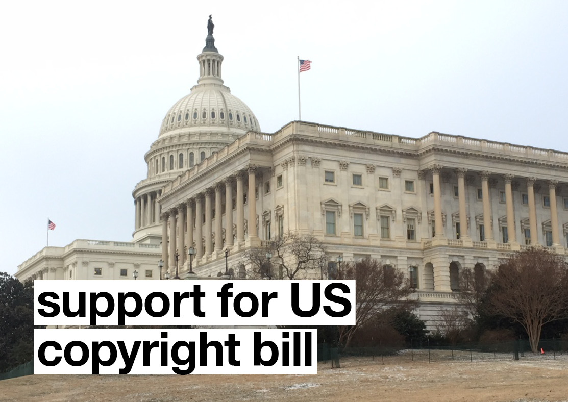 Support for US Copyright Bill