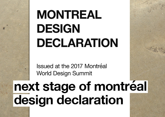 Next stage of Montréal Design Declaration