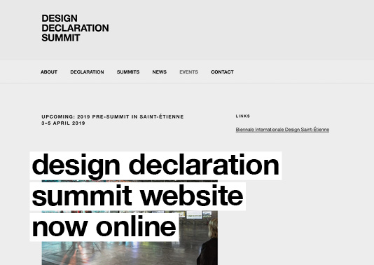 Design Declaration Summit Website Now Online
