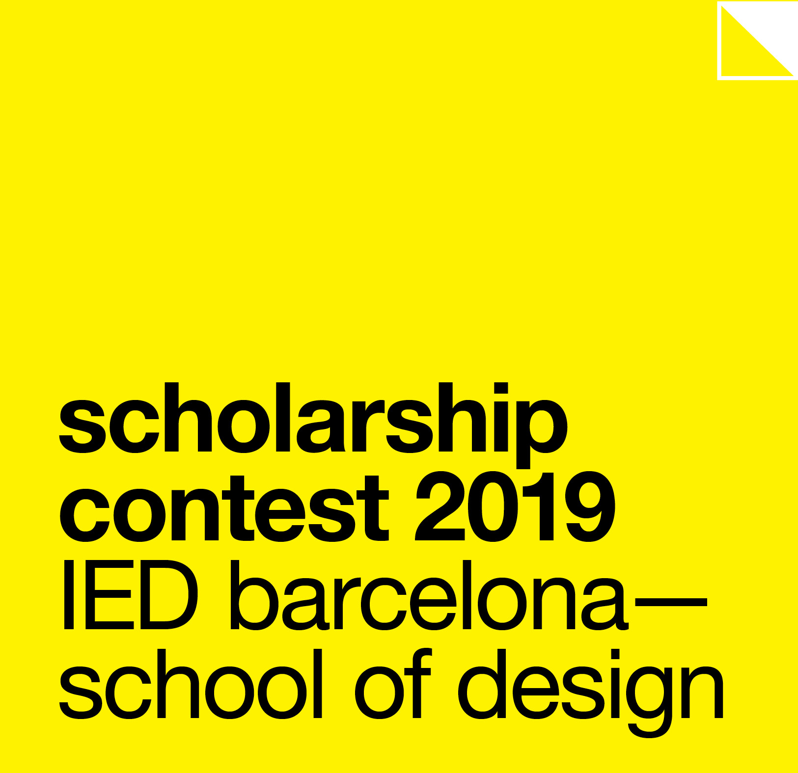 scholarship contest 2019 IED barcelona