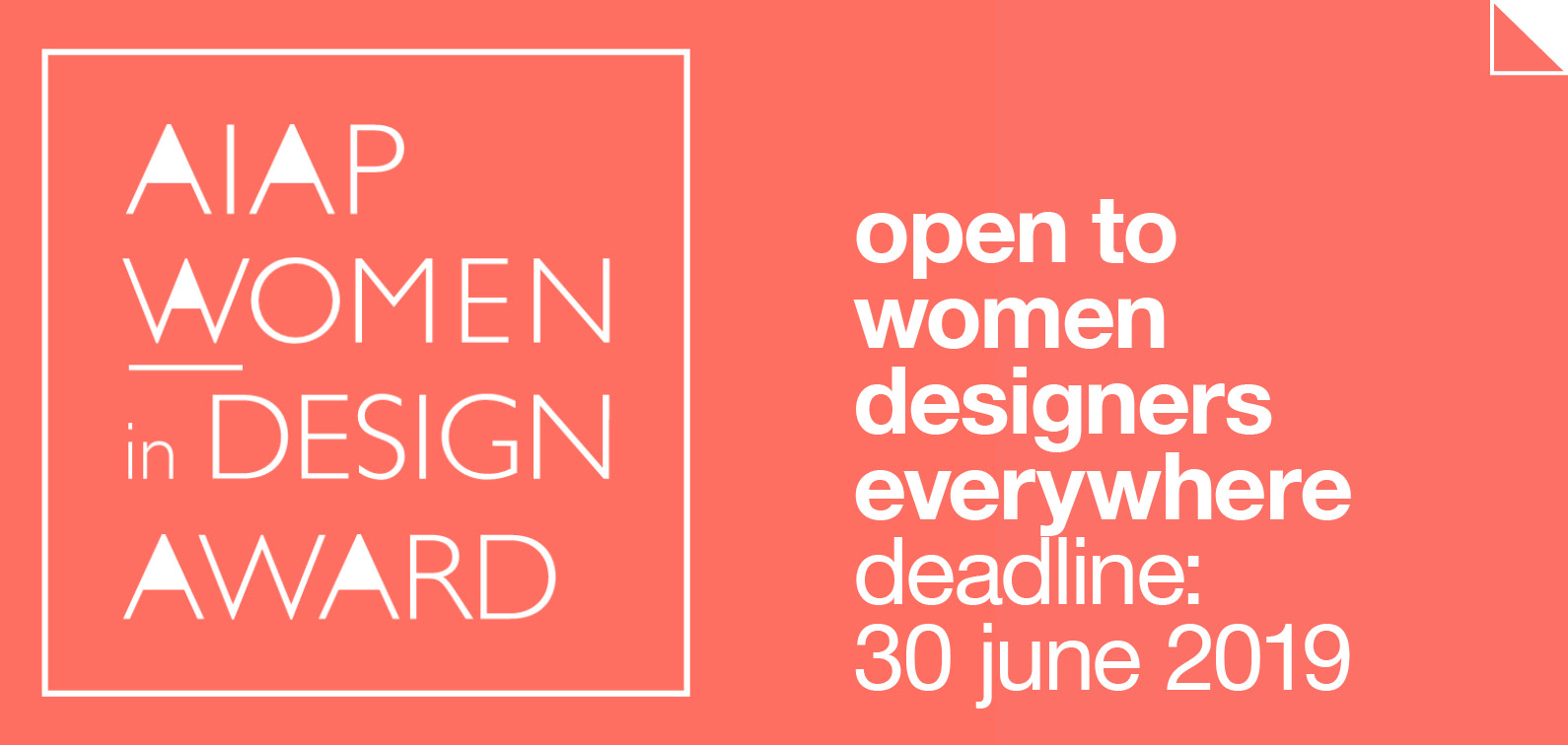 AIAP women in design award 2019 edition is open!