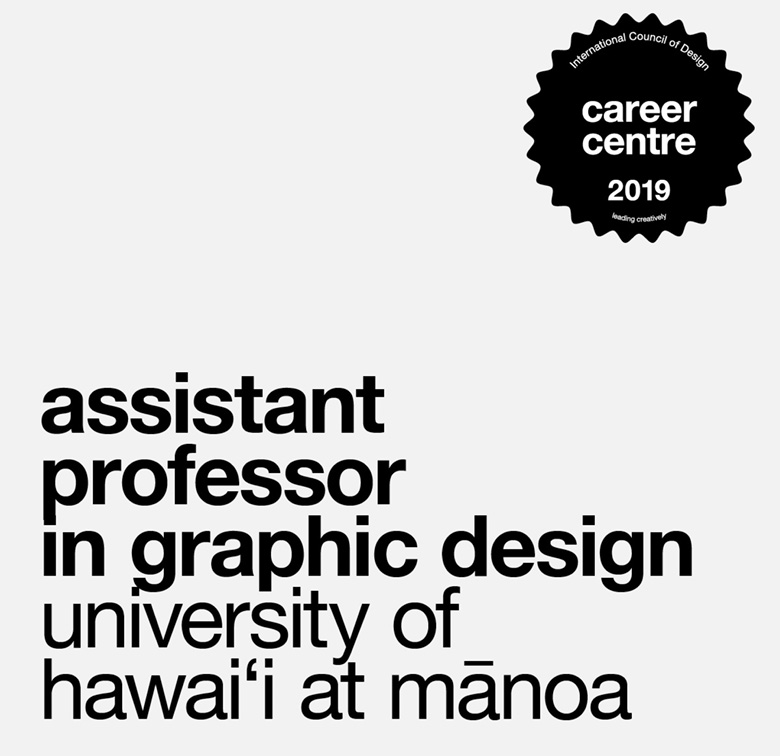assistant professor in graphic design, university of hawai‘i at manoa