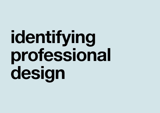 identifying professional design
